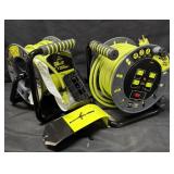 2- MasterPlug 50ft. Cord Reels + Wall Mount