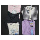 Women's size Large shirts and sweatshirts. Most