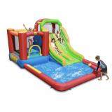 (MSRP: $300) Happy Hop Inflatable Double Slide
