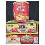 Cheddar cheese sauce 6lb. Ro Tel 8 cans. Rosarita