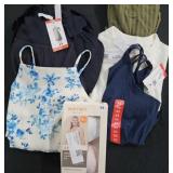 Women's size X-Small dresses, shirts and bras.