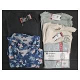 Men's size X-Large shirts and rain jacket. New w/