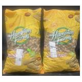2-5lb bags of Hampton Farms unsalted roasted