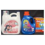 170 fl oz Deft detergent, 112.75 oz Clorox2 stain