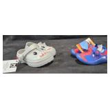 Boy's size 7 shark clogs and size 5/6 Spiderman