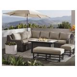 (MSRP: $1,999) Athena 7-Piece Patio Set w/ Firepit