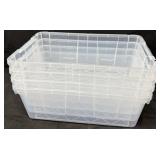 4- Clear Plastic Bins