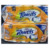 2- 15ct. Bags of Super Premium Paper Towel Rolls