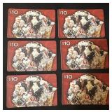 6 - $10 ($60 TOTAL) COLD STONE CREAMERY GIFT