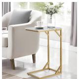 Serteaw C-Shaped End Table, Sturdy Side Table for