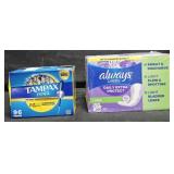 Tampax Pearl regular tampons 96 count. Always