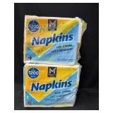 2- 1200ct. Bags of Napkins