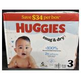 232ct. Box of Huggies Snug & Dry Size 3 Diapers