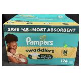 174ct. Box of Pampers Swaddlers Ultra Newborn