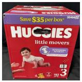 192ct. Box of Huggies Little Movers Size 3