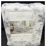 Lenox 4-Piece Flannel Sheet Set, Twin