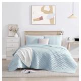 Swift Home 3-Piece Bubble Pinsonic Quilt Set,