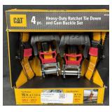 CAT 4Pc. Heavy-Duty Ratchet Tie Down and Cam