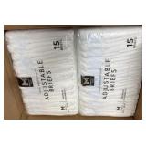 4- 15ct. Bags of Adjustable Briefs, Size Medium