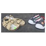 Kid's size 9 sandals and size 6 Skechers foamies