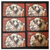 6 - $10 ($60 TOTAL) COLD STONE CREAMERY GIFT