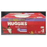 168ct. Box of Huggies Little Movers Size 4