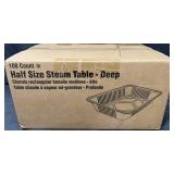 100ct. Box of Half Size Steam Table Pans, Deep