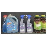 Windex 1 gallon w/ spray bottle. 2- Dawn kitchen
