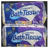 2- Ultra Premium Bath Tissue 45 rolls each
