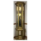Curio cabinet with mirrored back, 2 glass doors