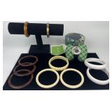 Group of bangles and Vera Bradley watch new in