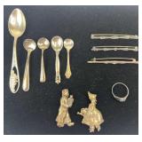 Group of Sterling Jewelry & Spoons, 1.67 oz Troy