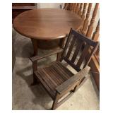 Antique coffee table and rocker, table: 36' x 21'