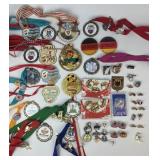 Collection of medals and pins, Karneval, German