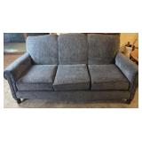 3 cushion upholstered couch, 77' x 36' x 37'