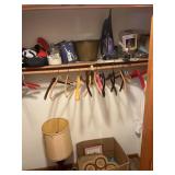 Contents of hall closet: Shark hand vac,