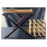 Wine rack, suitcase stand & handled tray