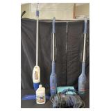 Group of vacuums, mop & solution and more