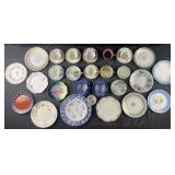 Group of decorated porcelain, cups and saucers,
