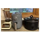 Osterizer blender, Farberware air fryer & Crock
