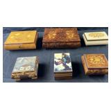 Six music boxes, Reuge, Italian, Hummel and more