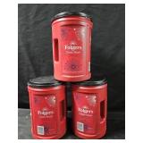3- Folgers Classic Roast coffee 43.5oz each