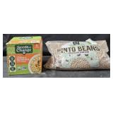 Quinoa and brown rice 6 pouches. Pinto beans 12lb