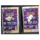 2- Ultra soft facial tissue 12 cube boxes each