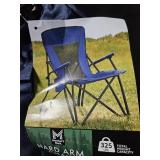 Hard Arm Chair. Blue