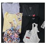 Women's size X-Large shirts and bathing suit top.