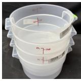 4pk. Plastic Measuring Tubs, 2L