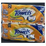 2- 45ct. Bags of Super Premium Paper Towel Rolls