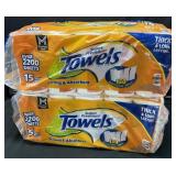2- 15ct. Bags of Super Premium Paper Towel Rolls
