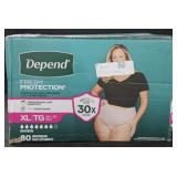 Depends women's protection underwear X-Large 80